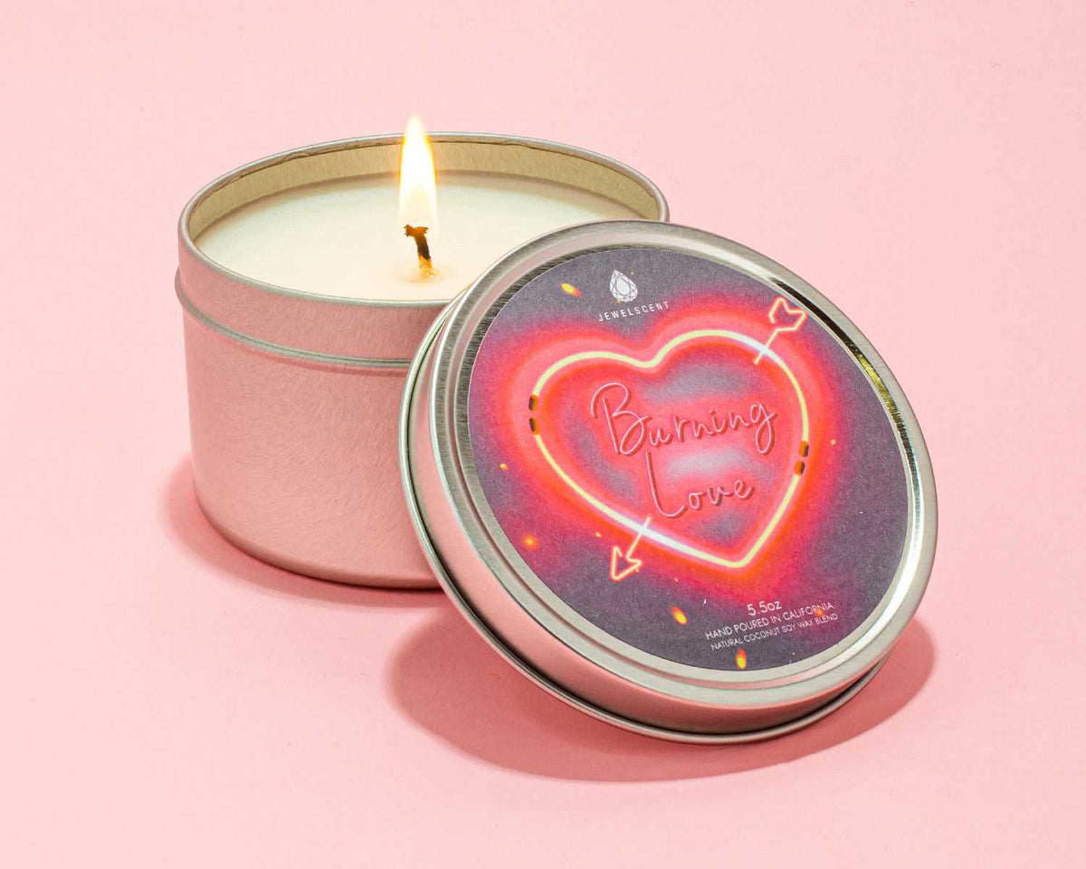 Jewelry Candle Romantic Gift with Hidden Jewelry Surprise - 5.5oz Tin for Couples