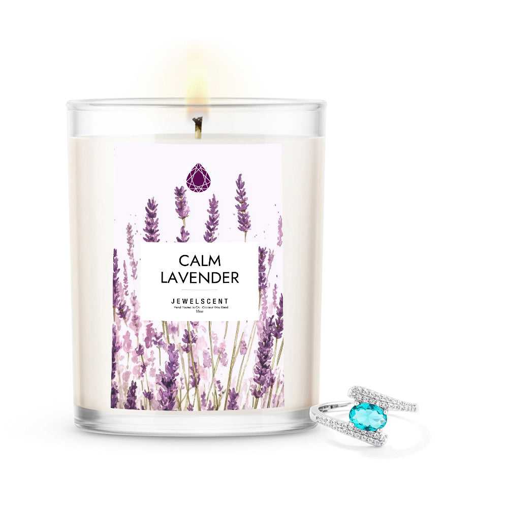 Jewelry Candle Lavender Relaxation 18oz for Soothing Home Decor Gift