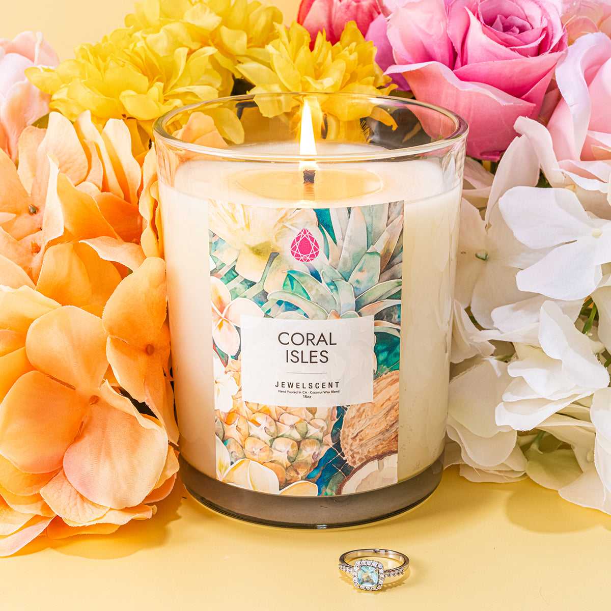 Coral Isles Jewelry Candle 18oz For Home Decor Lovers With Elegant Ambiance And Long Lasting Scent