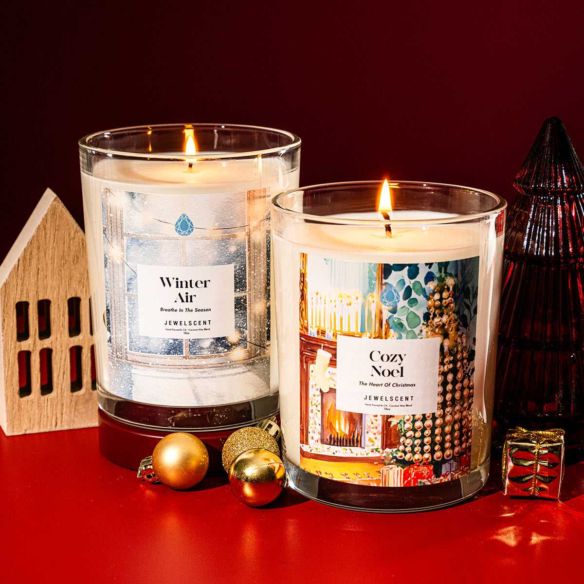 Winter Jewelry Candle 18oz - Soothing Scented Home Gift Decor for Jewelry Lovers