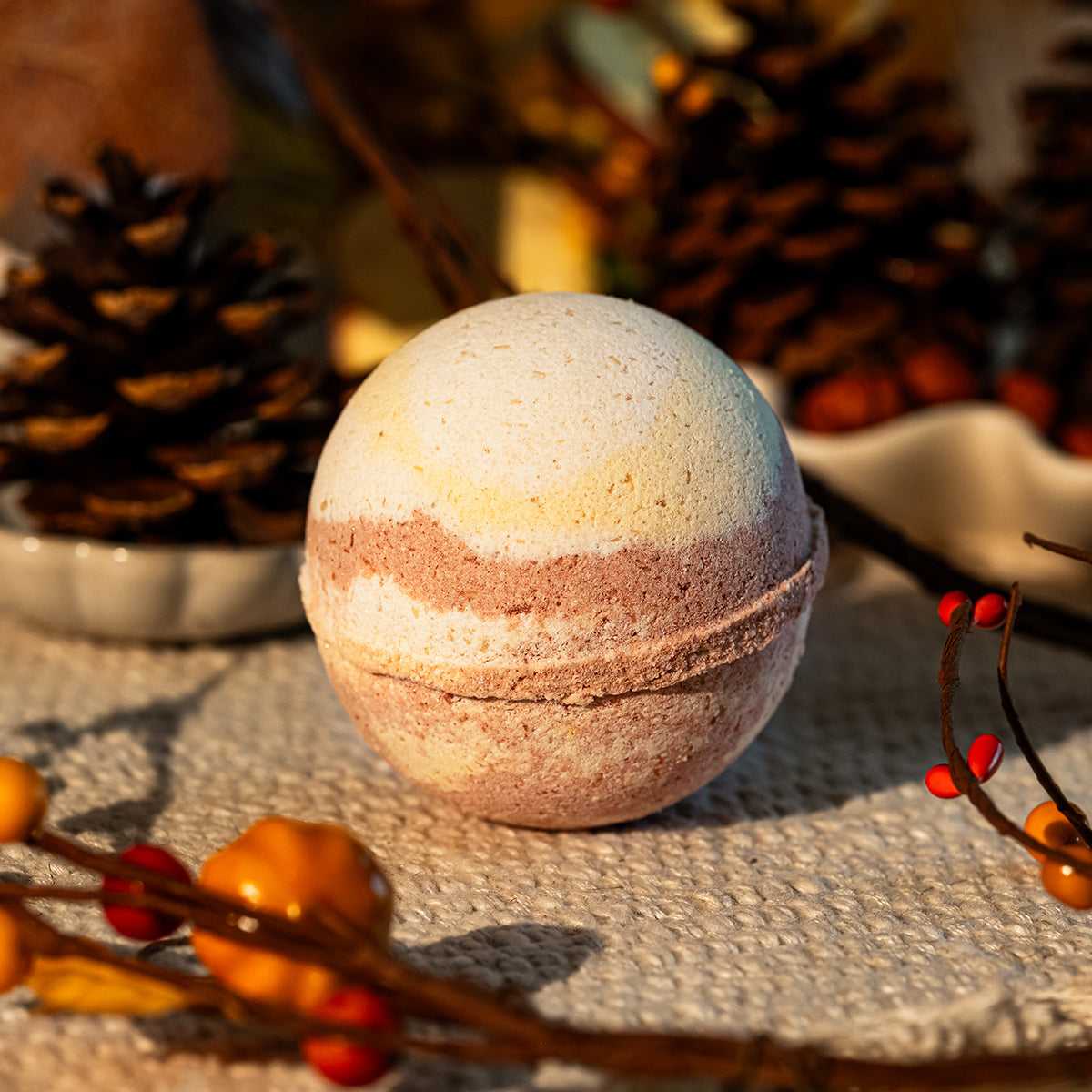Jewelry Bath Bomb Cinnamon Cream 10oz Luxury Fizzy Bath Treat with Surprise Inside for Self-Care Lovers