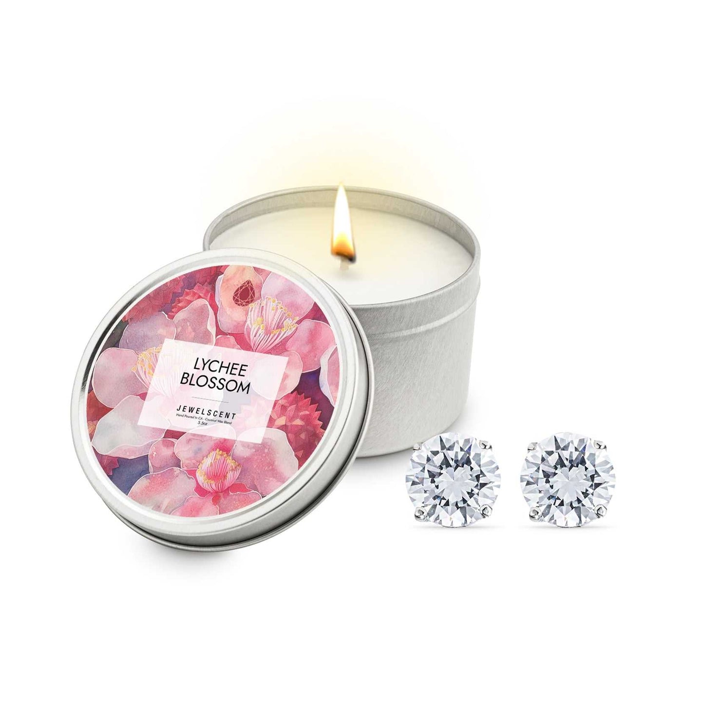 Lychee Blossoms Candle - 5.5oz Tin Jewelry Candle