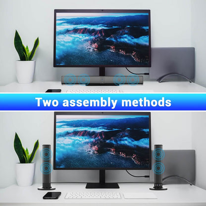 Wireless Soundbar for Smart TV 2 in 1 Detachable Bluetooth Speaker