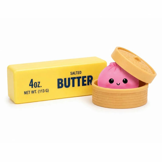 2 Pack Squishy Dumpling And Butter Combo Slow Rising Fidget Toys