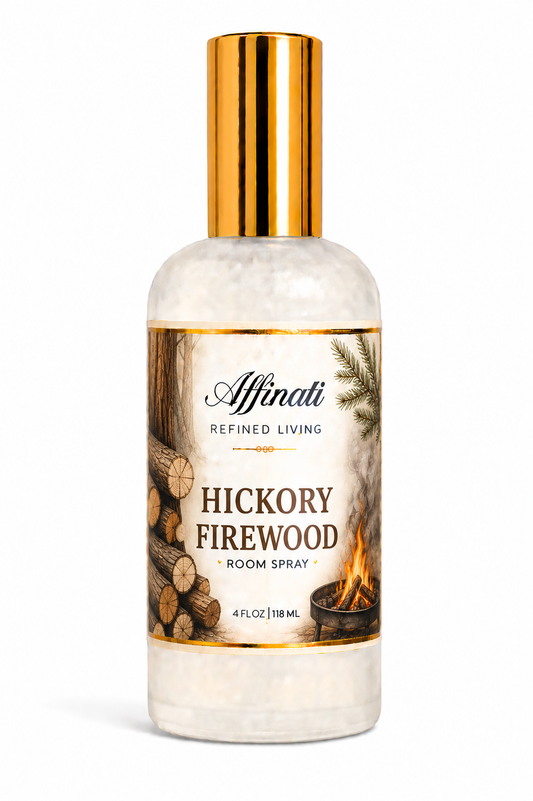 Hickory Firewood Room And Linen Spray With Smoky Amber Scent 4 Oz