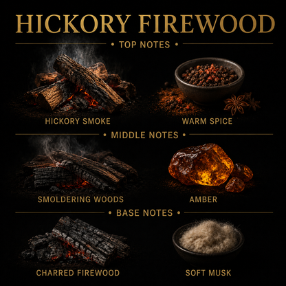 Hickory Firewood Room And Linen Spray With Smoky Amber Scent 4 Oz
