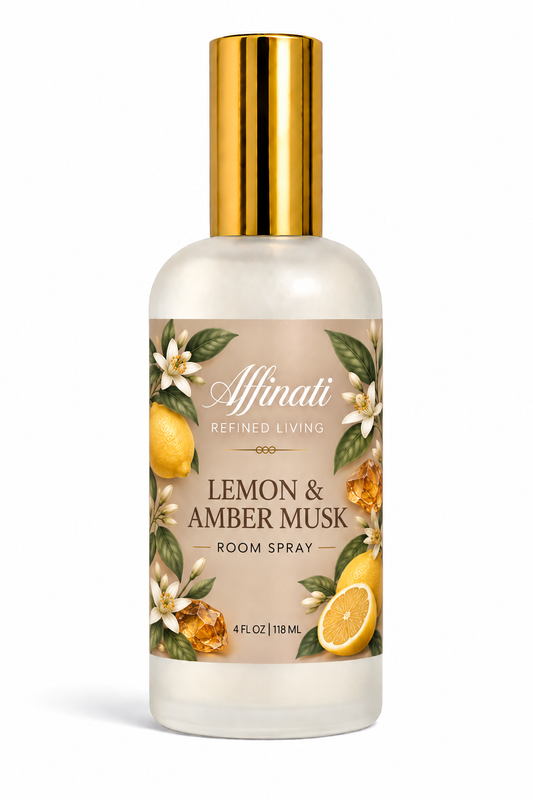 Lemon And Amber Musk Room And Linen Spray 4 Oz Non Toxic Formula