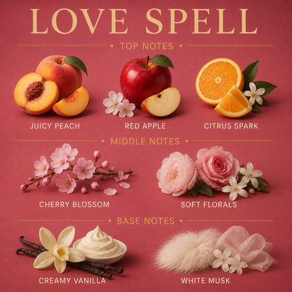 Love Spell Room And Linen Spray Sweet Citrus Fruit Scent 4 Oz