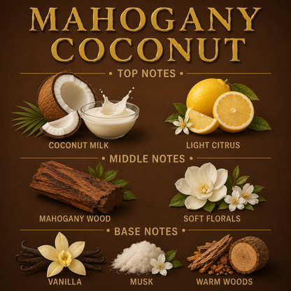 Mahogany Coconut Room And Linen Spray 4 Oz Non Toxic Home Fragrance