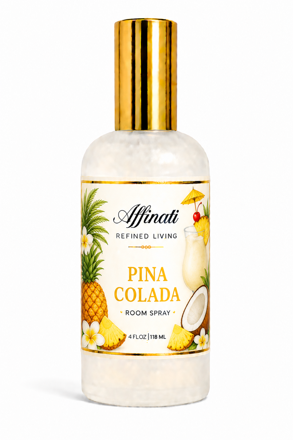 Pina Colada Room And Linen Spray With Tropical Pineapple Coconut 4 Oz