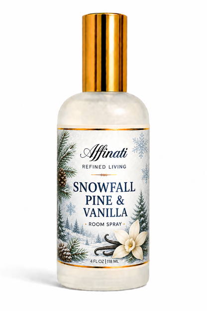 Snowfall Pine and Vanilla Room and Linen Spray 4 Oz Non Toxic Formula