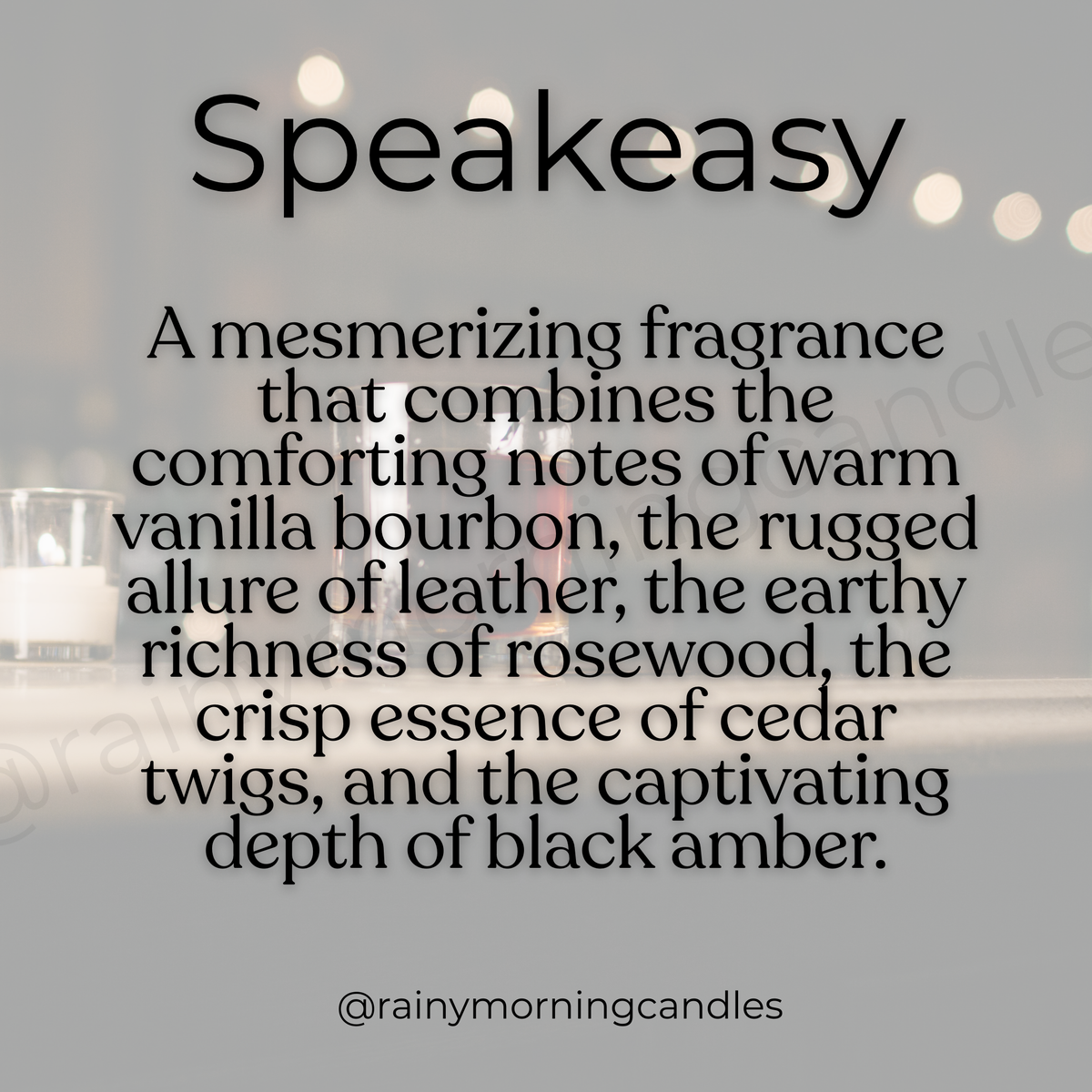 Speakeasy | Bourbon + Cedarwood | Wax Melts