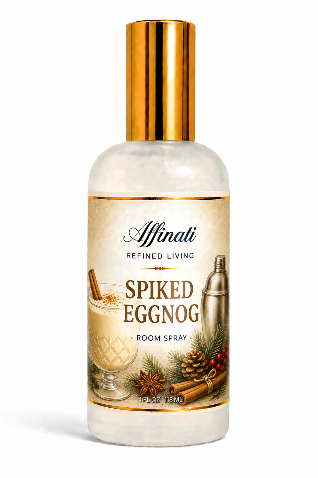 Spiked Eggnog Room And Linen Spray With Vanilla Nutmeg And Holiday Spice