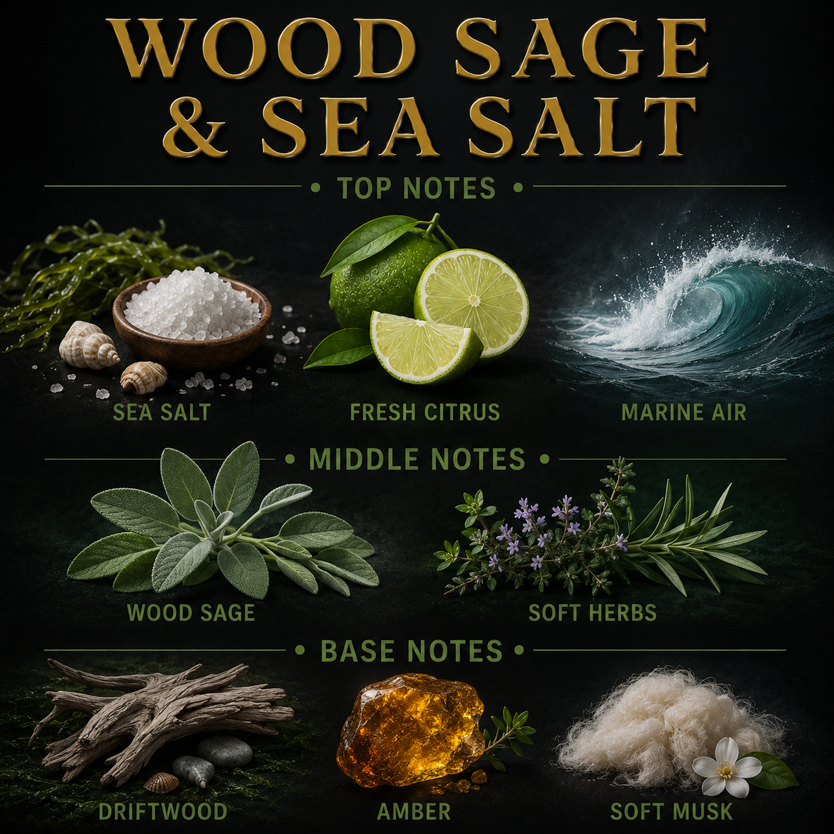 Wood Sage And Sea Salt Room And Linen Spray 4 Oz Coastal Fragrance