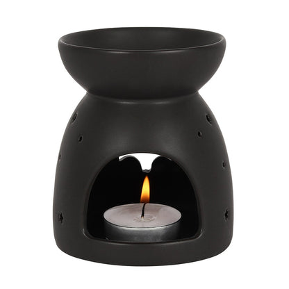 Gothic Black Bat Cut Out Oil Burner And Wax Warmer Halloween Decor