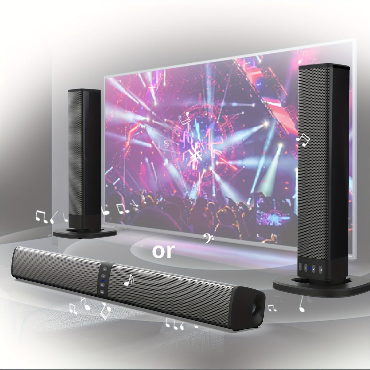 Wireless Soundbar for Smart TV 2 in 1 Detachable Bluetooth Speaker
