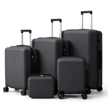 MOTORHOT 5 Piece Lightweight Luggage Set With Lock 12 16 20 24 28 Inch