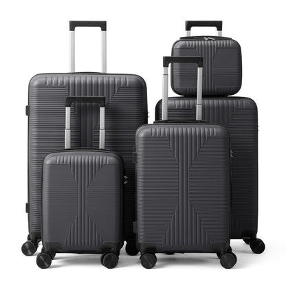 MOTORHOT 5 Piece Lightweight Luggage Set With Lock 12 16 20 24 28 Inch