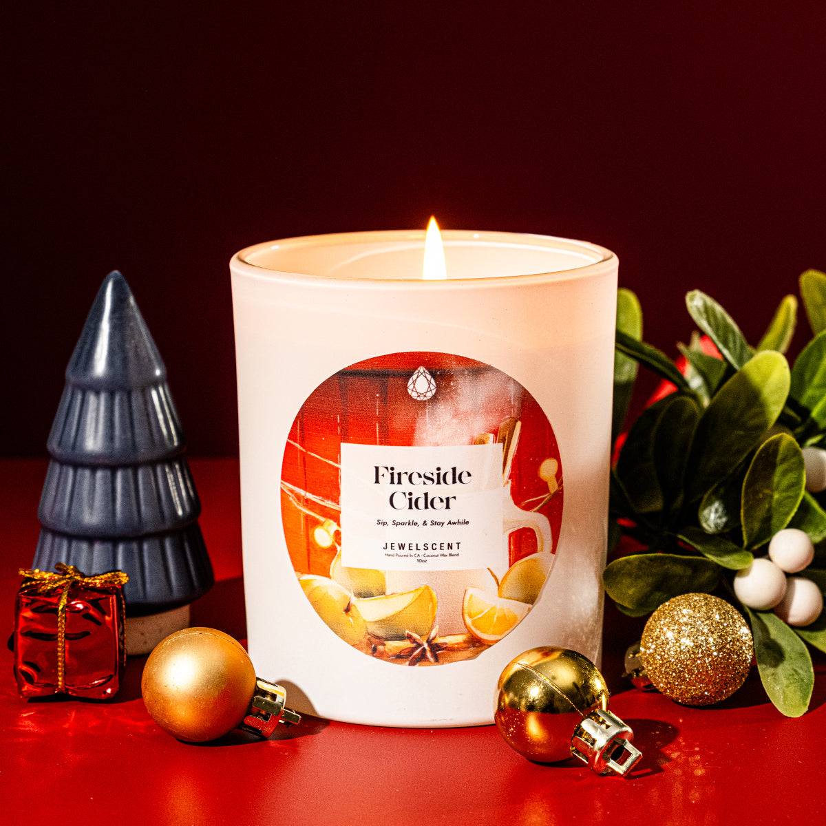 Fireside Cider Jewelry Candle 10oz Signature Scented Candle by JewelScent
