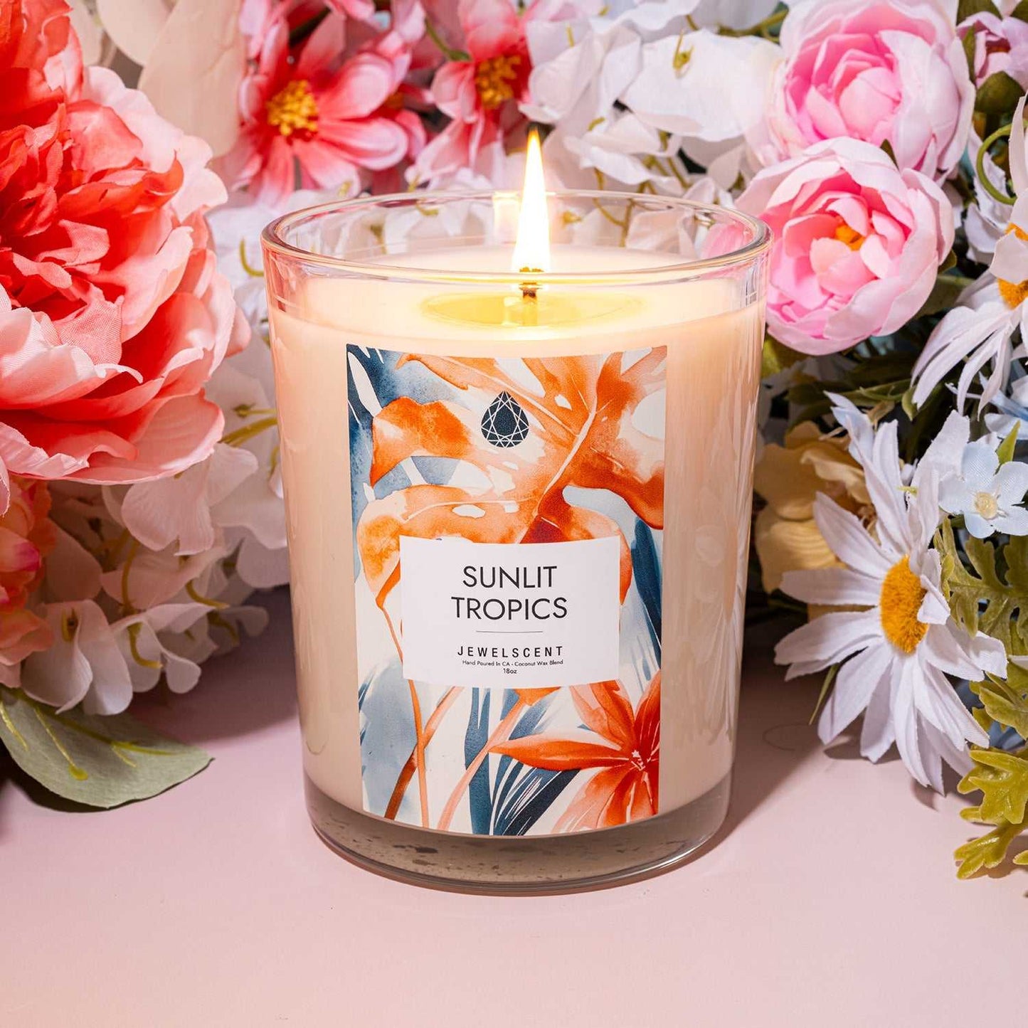 Sunlit Tropics Jewelry Candle - 18oz Home Fragrance Candle