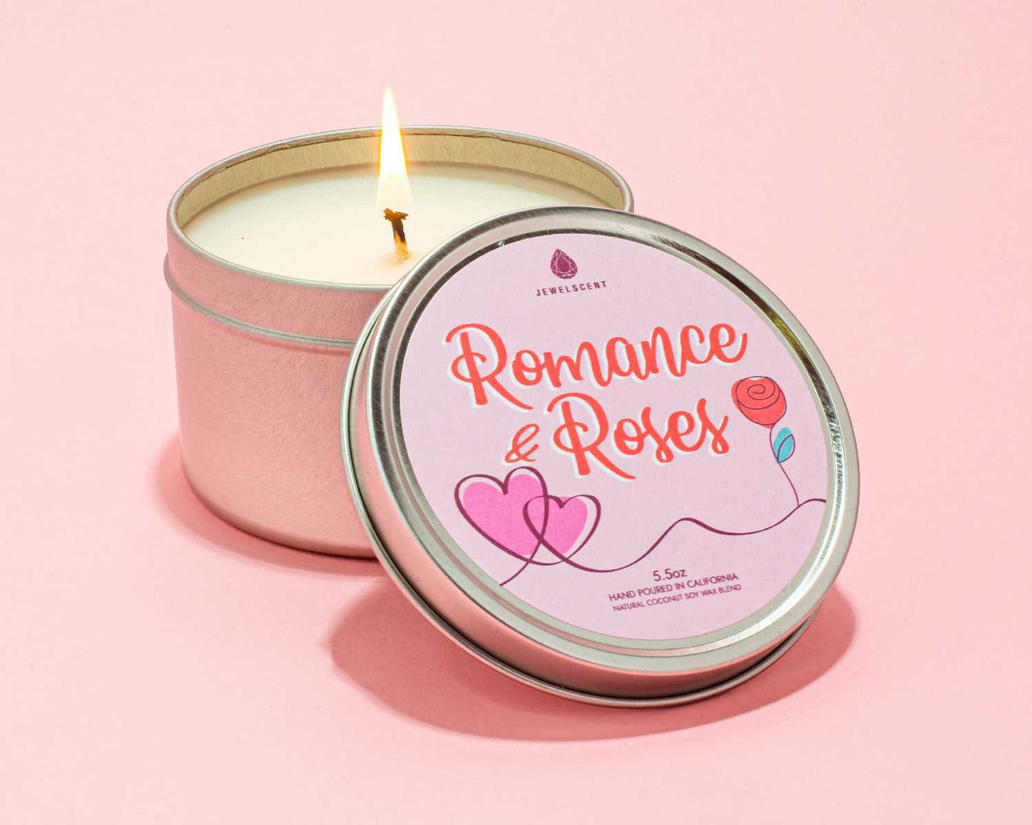 Romance & Roses 5.5oz Tin Jewelry Candle by JewelScent