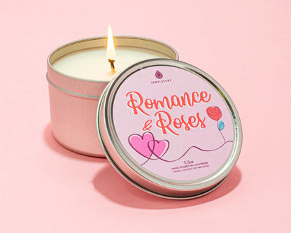 Romance & Roses 5.5oz Tin Jewelry Candle by JewelScent
