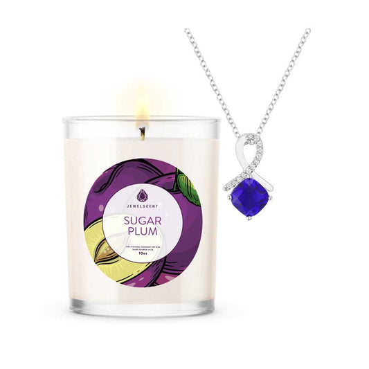 Sugar Plum Jewelry Candle - 10oz Signature Scented Candle with Hidden Jewelry by JewelScent